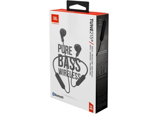JBL Tune 215BT - Wireless Earbud headphones - Wireless earbud headphones deliver powerful JBL Pure Bass sound in a rainbow of premium finishes. - Black